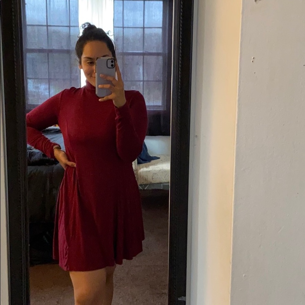 Turtleneck Loose Dress 👗